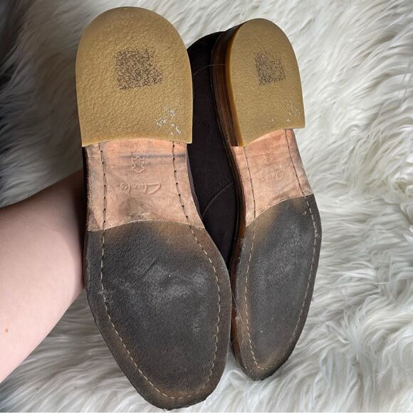 Men’s CLARKS Clarkdale Base Brown Suede Chukka Desert Boots 12M - Picture 9 of 10